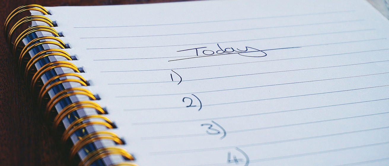Image of a notebook with a to-do list