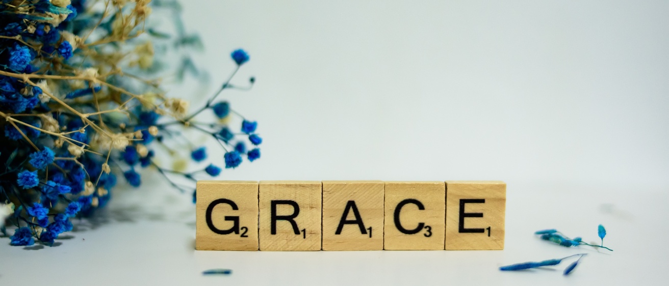 wooden letters spelling out grace
